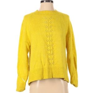 Loft Women’s Yellow Tailored Pull Over Sweater, XS
